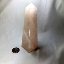 Ponta de Quartzo Rosa 540g